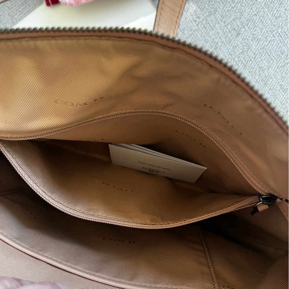 Coach Small Dufflette Leather Crossbody Bag Beachwood - Picture 11 of 16
